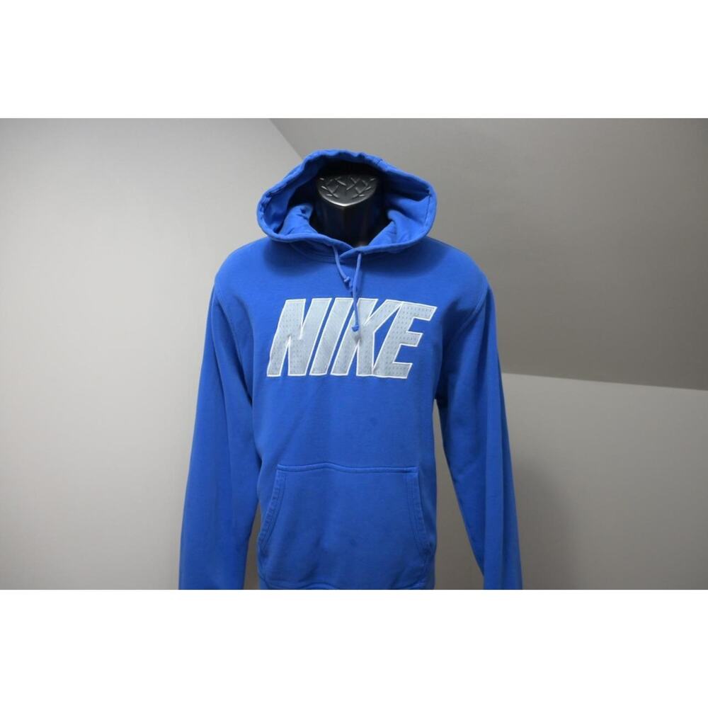 Nike Jogger Hoodie Cotton Blend Athletic Blue Pull Over Performance Mens Sz XL